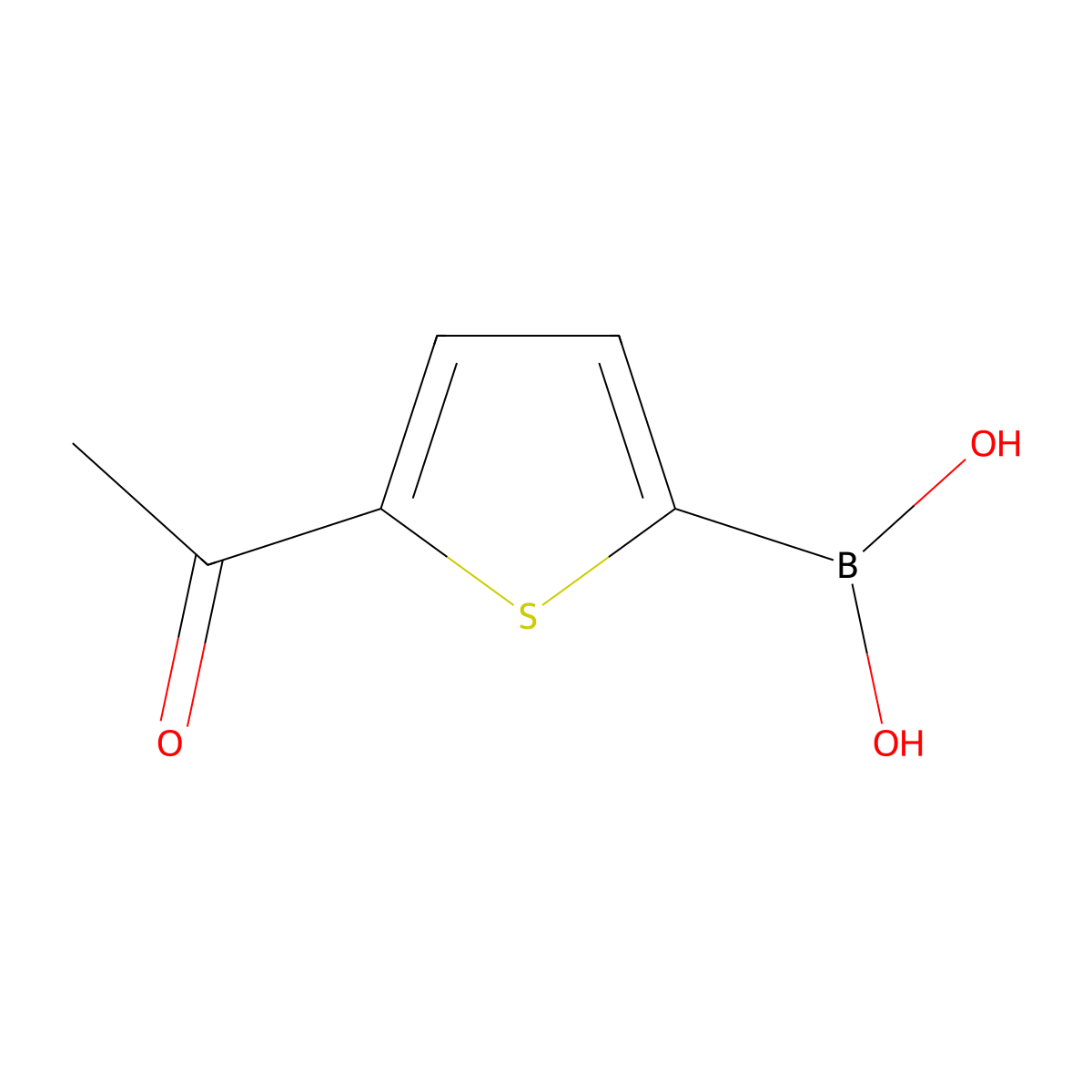 (5-Acetylthiophen-2-yl)boronic acid molecular structure, CAS 206551-43-1