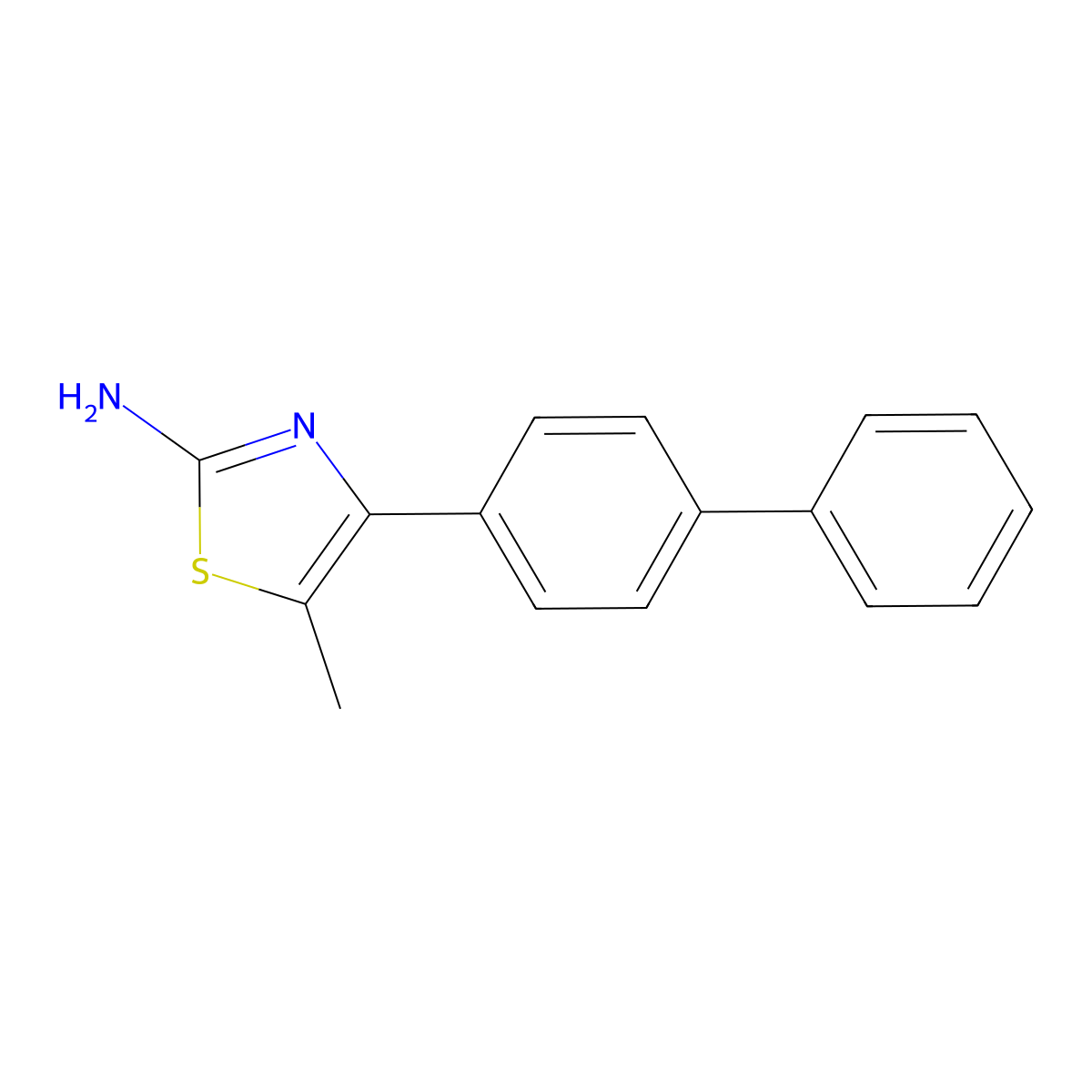 4-([1,1'-Biphenyl]-4-yl)-5-methylthiazol-2-amine molecular structure, CAS 206555-42-2