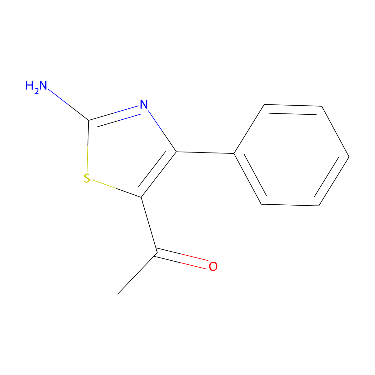 1-(2-Amino-4-phenyl-1,3-thiazol-5-yl)ethanone molecular structure, CAS 206555-66-0