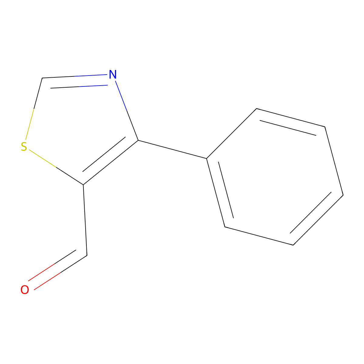 4-Phenyl-1,3-thiazole-5-carbaldehyde molecular structure, CAS 206556-00-5