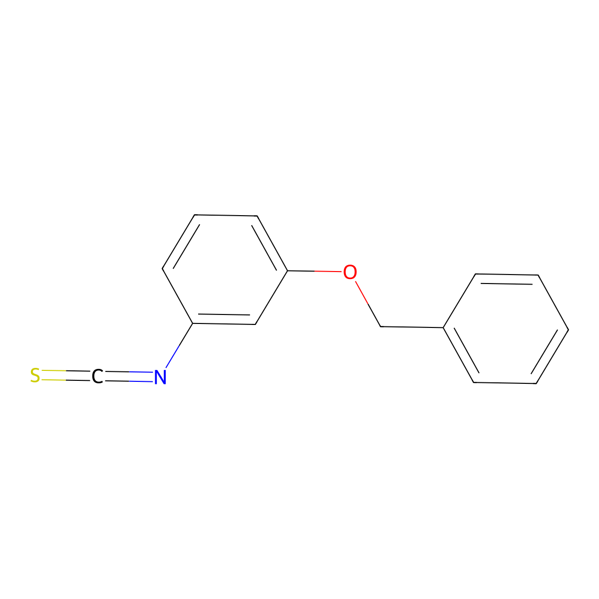 3-Benzyloxyphenyl isothiocyanate molecular structure, CAS 206559-36-6