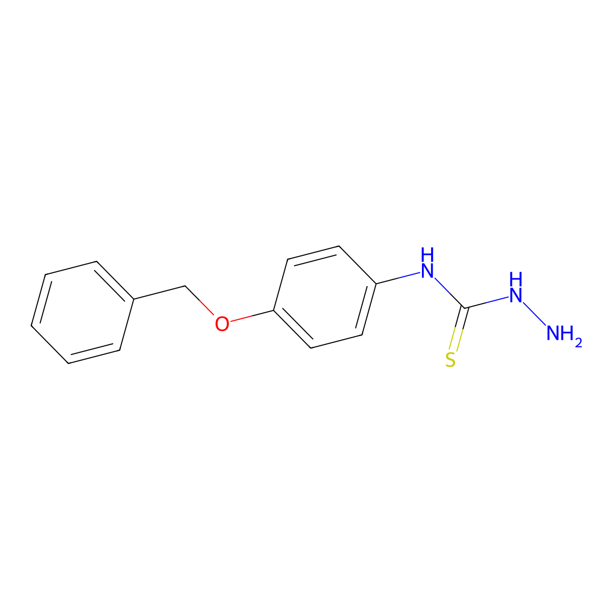 N-(4-(Phenylmethoxy)phenyl)hydrazinecarbothioamide molecular structure, CAS 206559-37-7