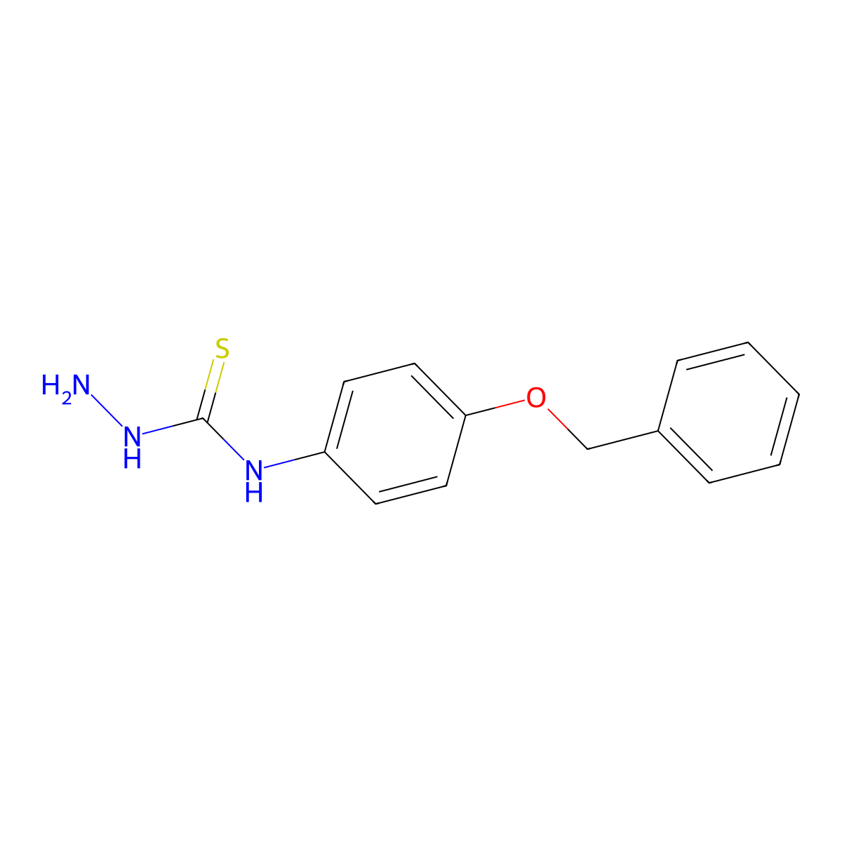 N-(4-(Phenylmethoxy)phenyl)hydrazinecarbothioamide molecular structure, CAS 206559-37-7