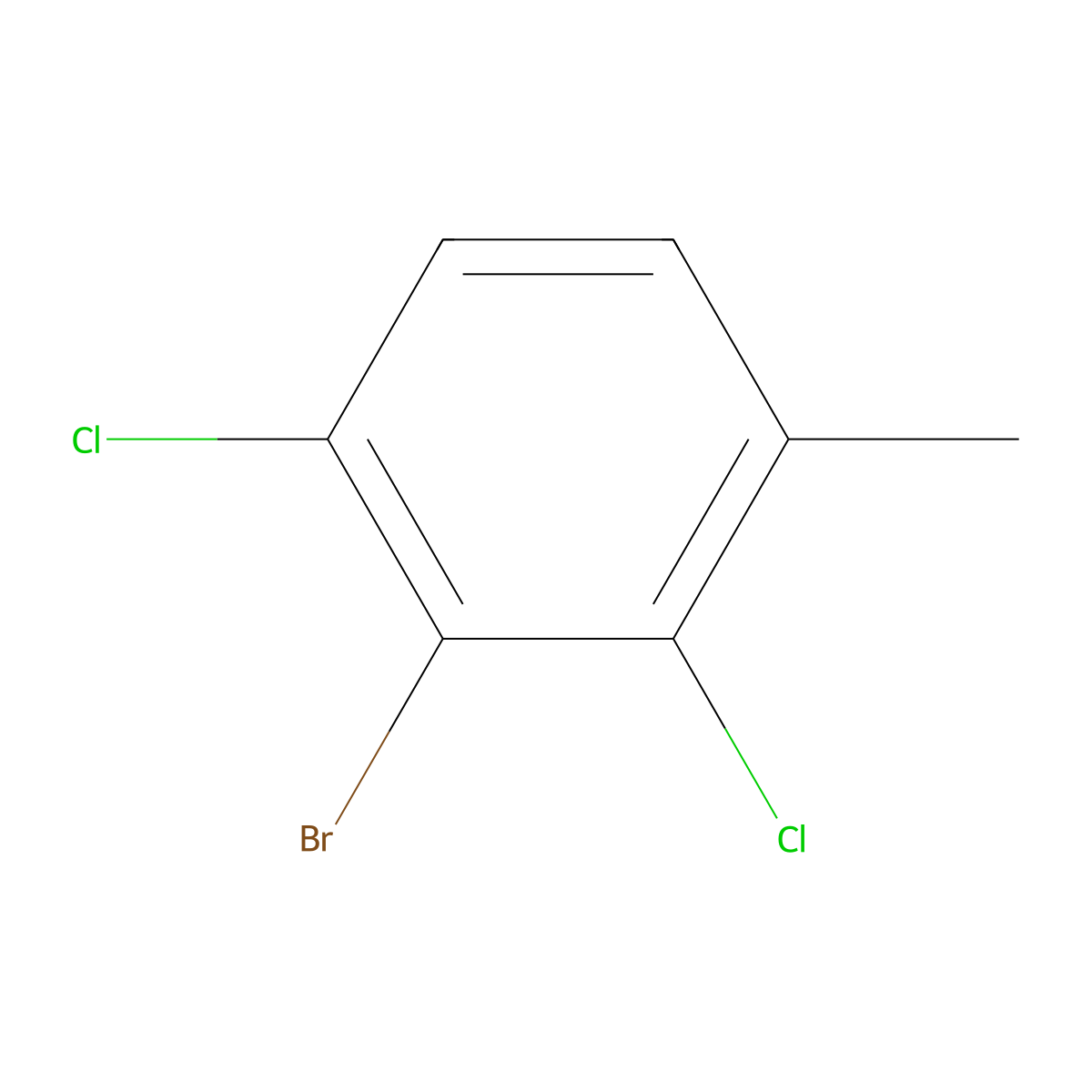 2-Bromo-1,3-dichloro-4-methylbenzene molecular structure, CAS 206559-41-3