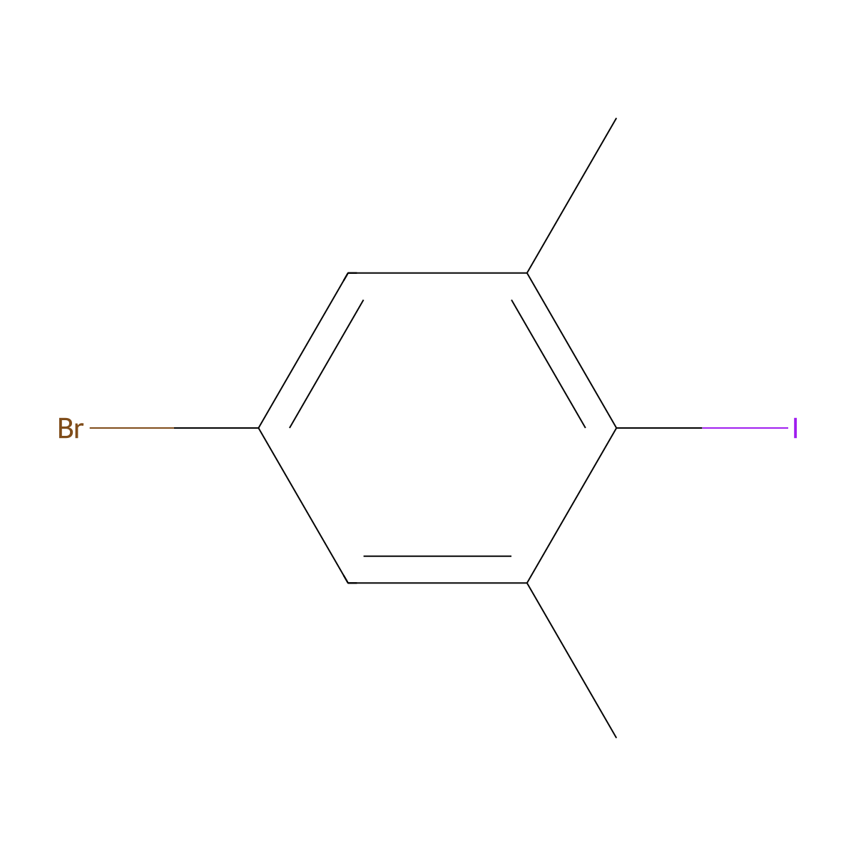 5-Bromo-2-iodo-1,3-dimethylbenzene molecular structure, CAS 206559-43-5