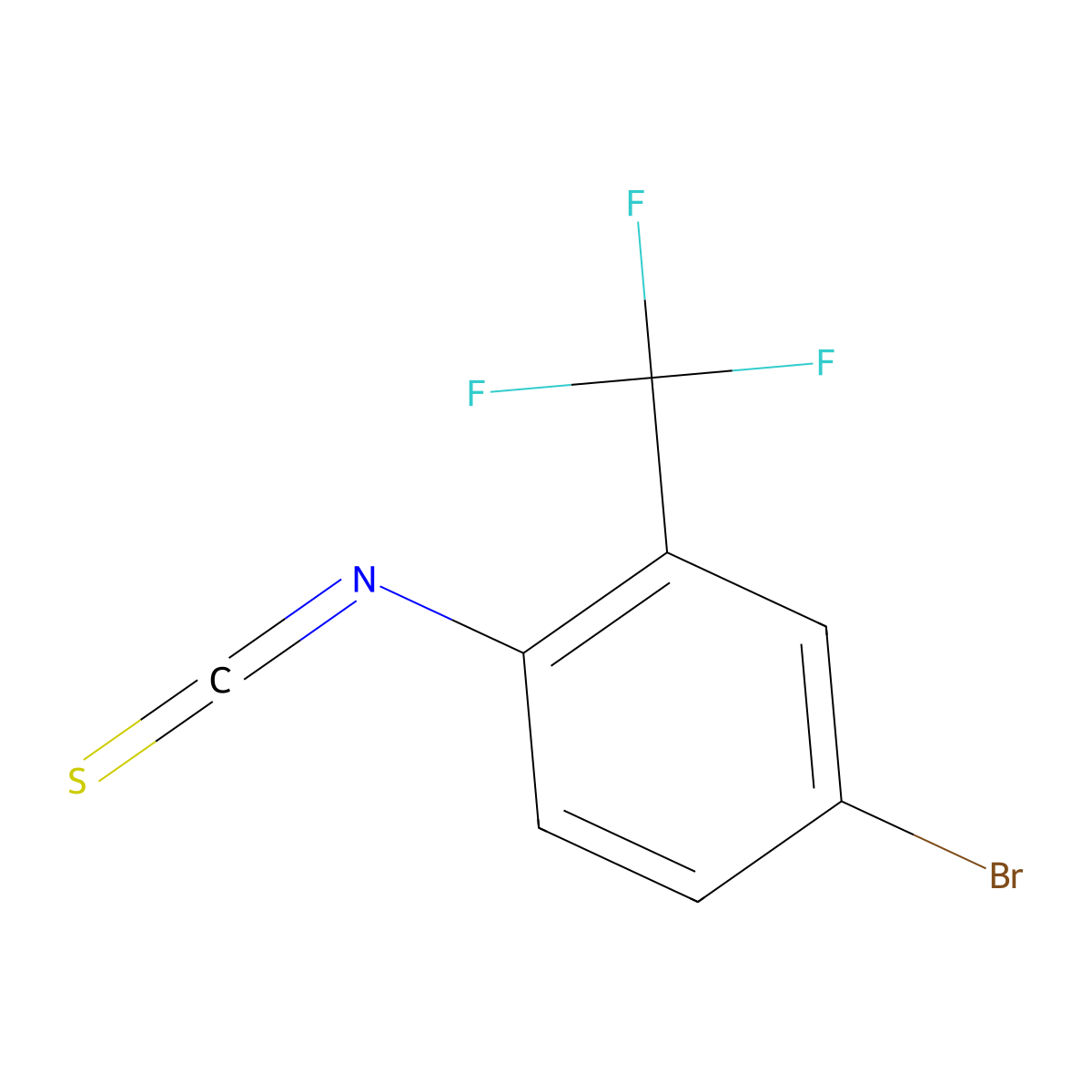 4-Bromo-1-isothiocyanato-2-(trifluoromethyl)benzene molecular structure, CAS 206559-46-8