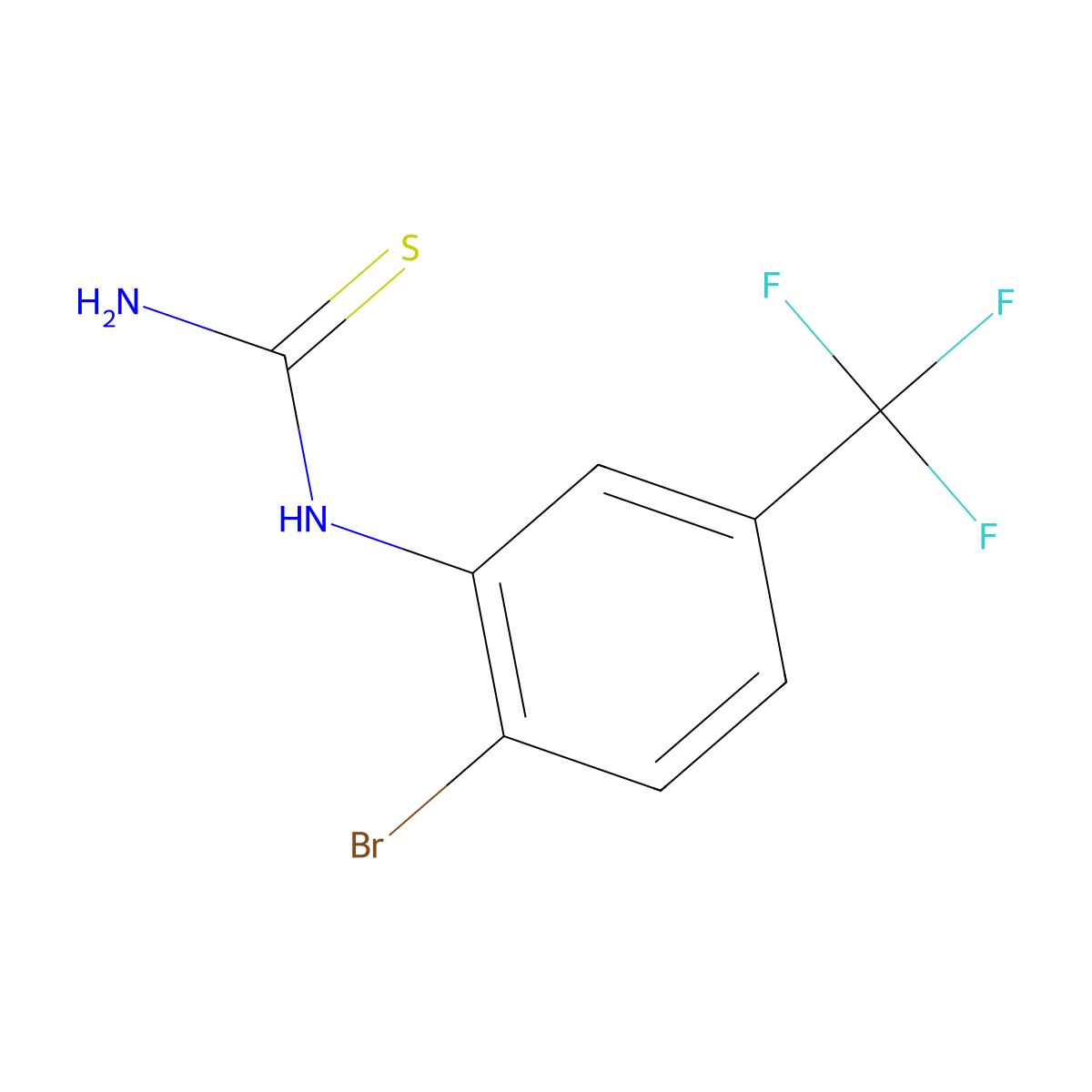 1-(2-Bromo-5-trifluoromethylphenyl)-2-thiourea molecular structure, CAS 206559-47-9