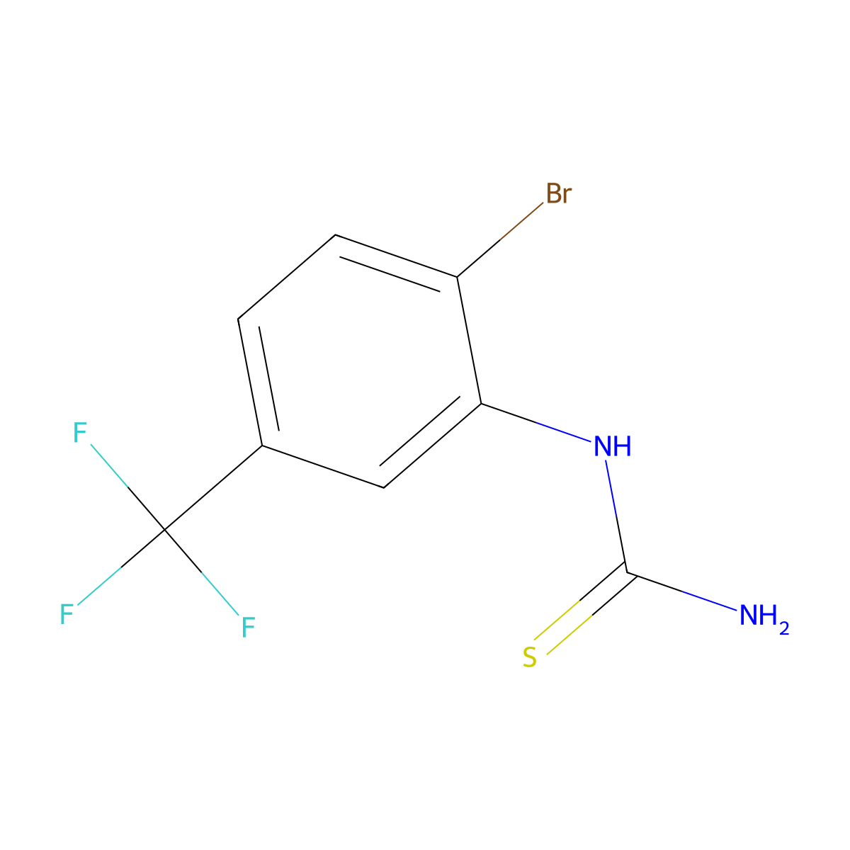 1-(2-Bromo-5-trifluoromethylphenyl)-2-thiourea molecular structure, CAS 206559-47-9
