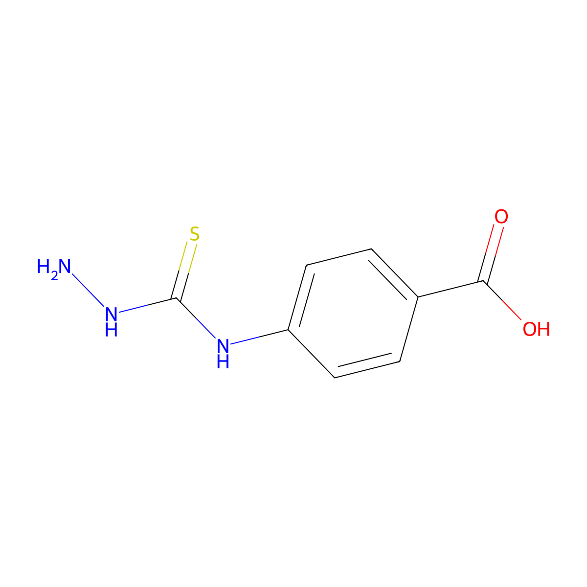 4-(4-Carboxyphenyl)-3-thiosemicarbazide molecular structure, CAS 206559-48-0