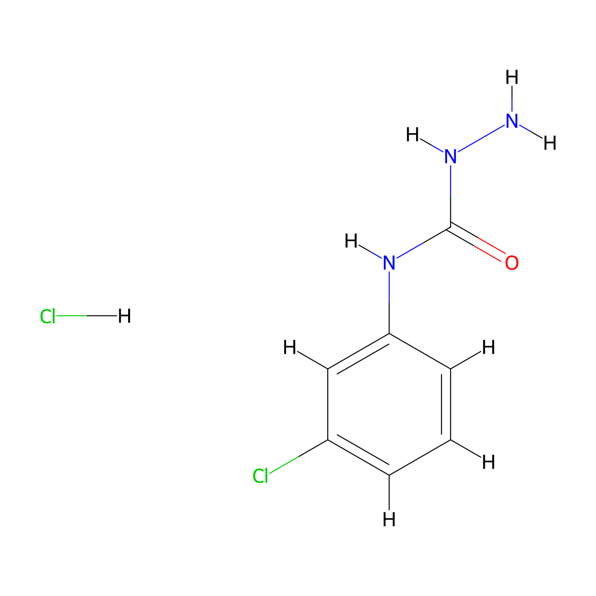 4-(3-Chlorophenyl)semicarbazide hydrochloride molecular structure, CAS 206559-50-4