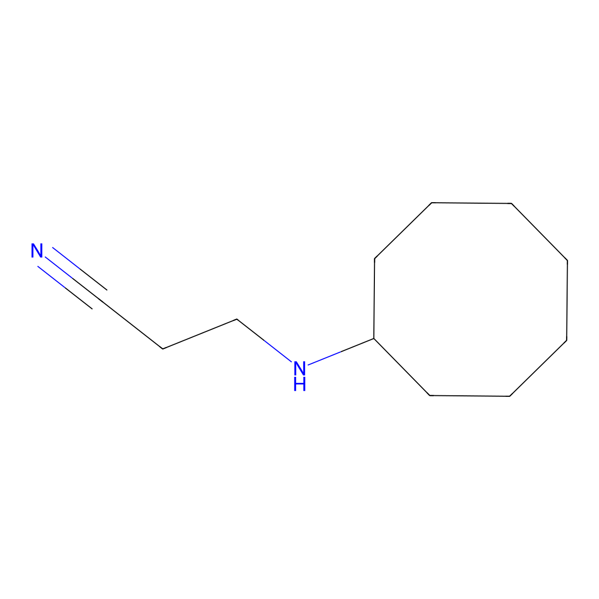 3-(Cyclooctylamino)propionitrile molecular structure, CAS 206559-53-7