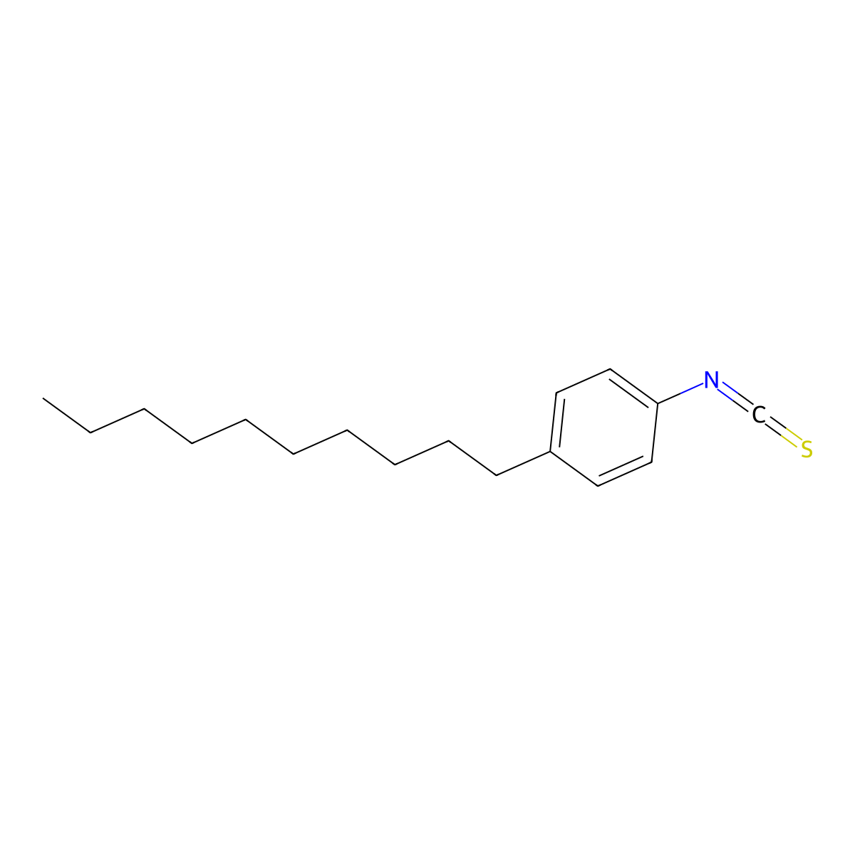 4-Decylphenyl isothiocyanate molecular structure, CAS 206559-54-8
