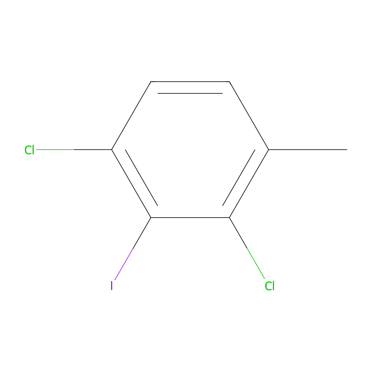 1,3-Dichloro-2-iodo-4-methylbenzene molecular structure, CAS 206559-56-0