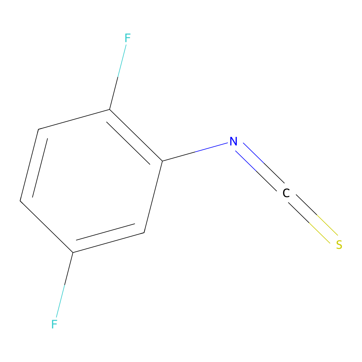 2,5-Difluorophenyl isothiocyanate molecular structure, CAS 206559-57-1