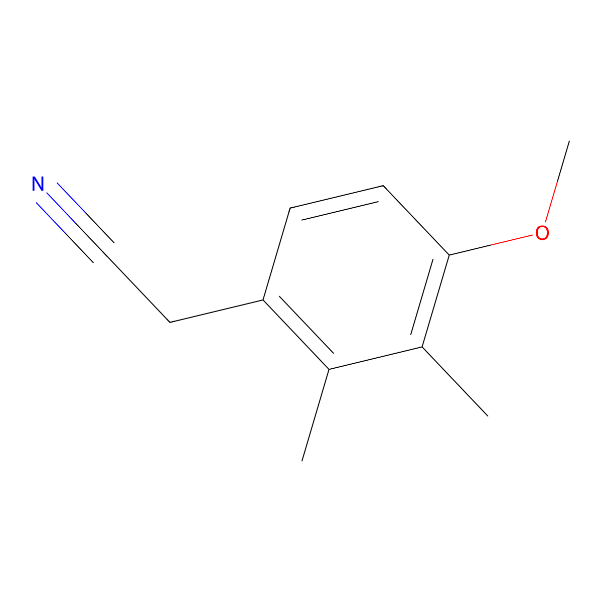 2,3-Dimethyl-4-methoxyphenylacetonitrile molecular structure, CAS 206559-60-6