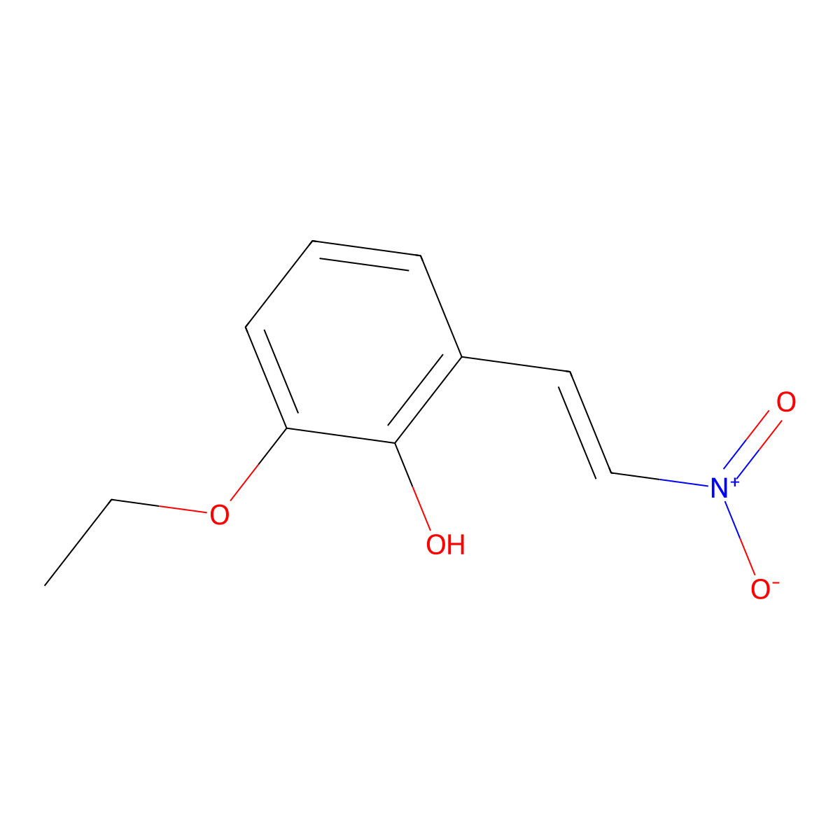 2-Ethoxy-6-(2-nitroethenyl)phenol molecular structure, CAS 206559-62-8