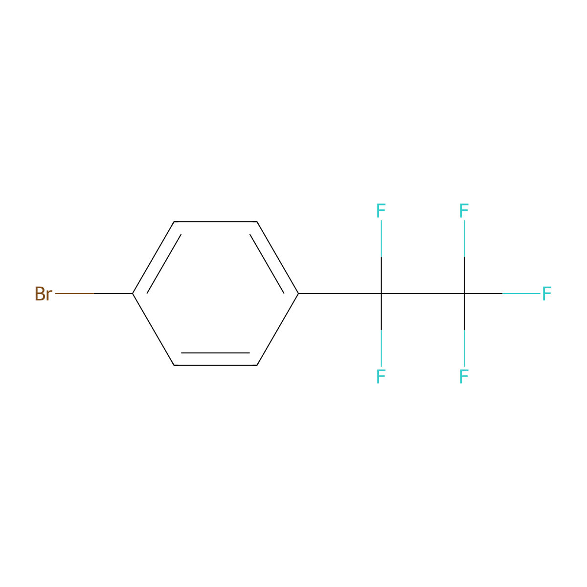 1-Bromo-4-(pentafluoroethyl)benzene molecular structure, CAS 206560-66-9