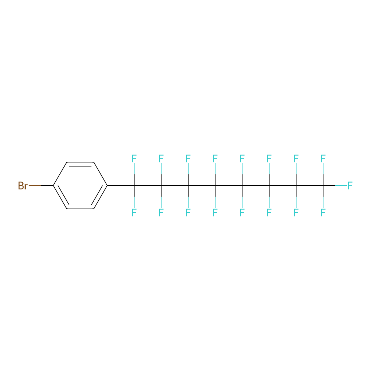 1-Bromo-4-(heptadecafluorooctyl)benzene molecular structure, CAS 206560-77-2