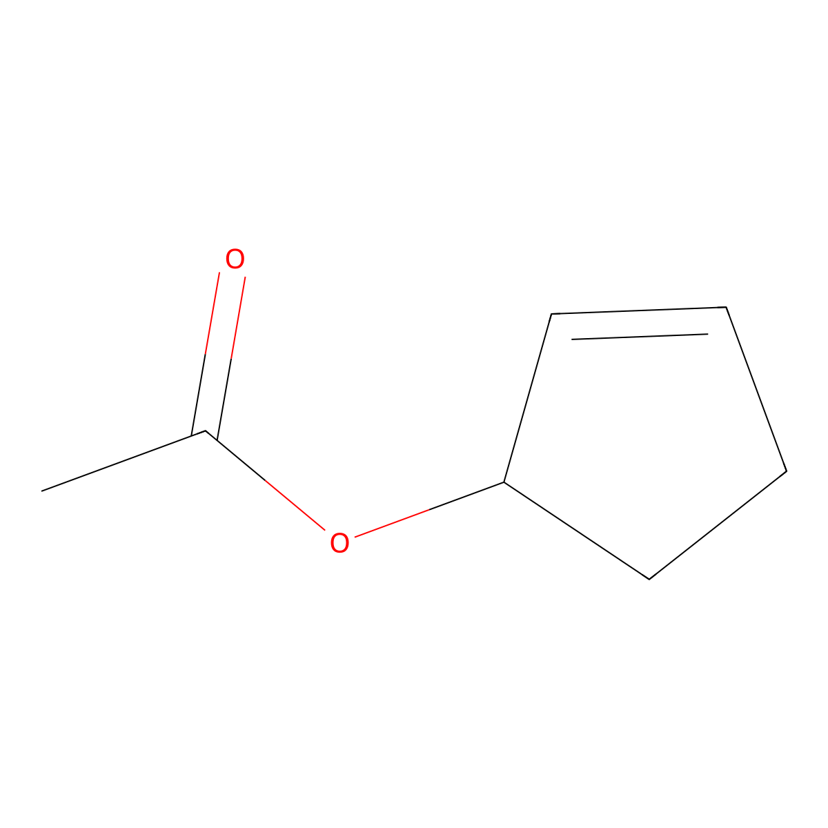 Acetic acid, cyclopent-2-en-1-yl ester molecular structure, CAS 20657-21-0