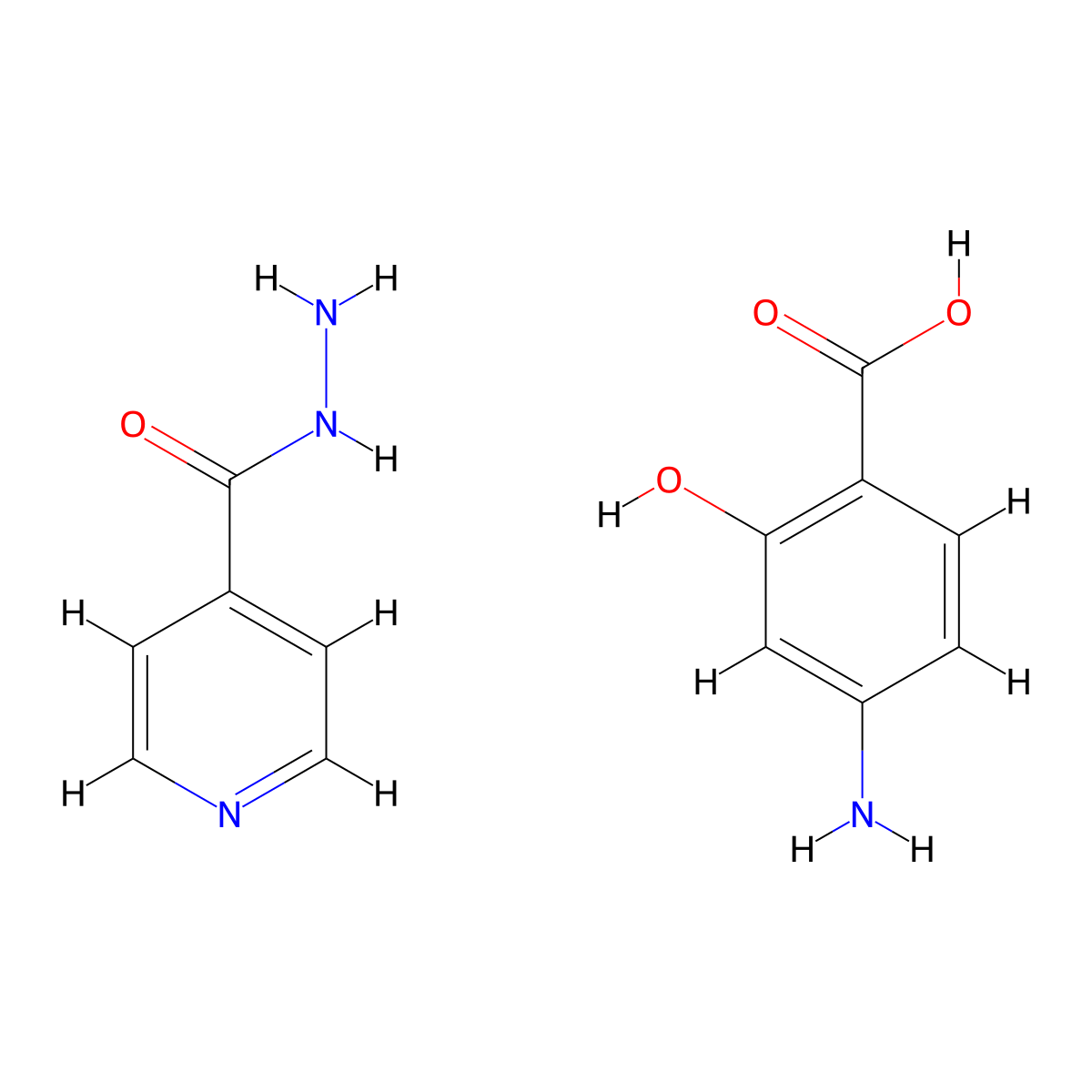 Pasiniazid molecular structure, CAS 2066-89-9