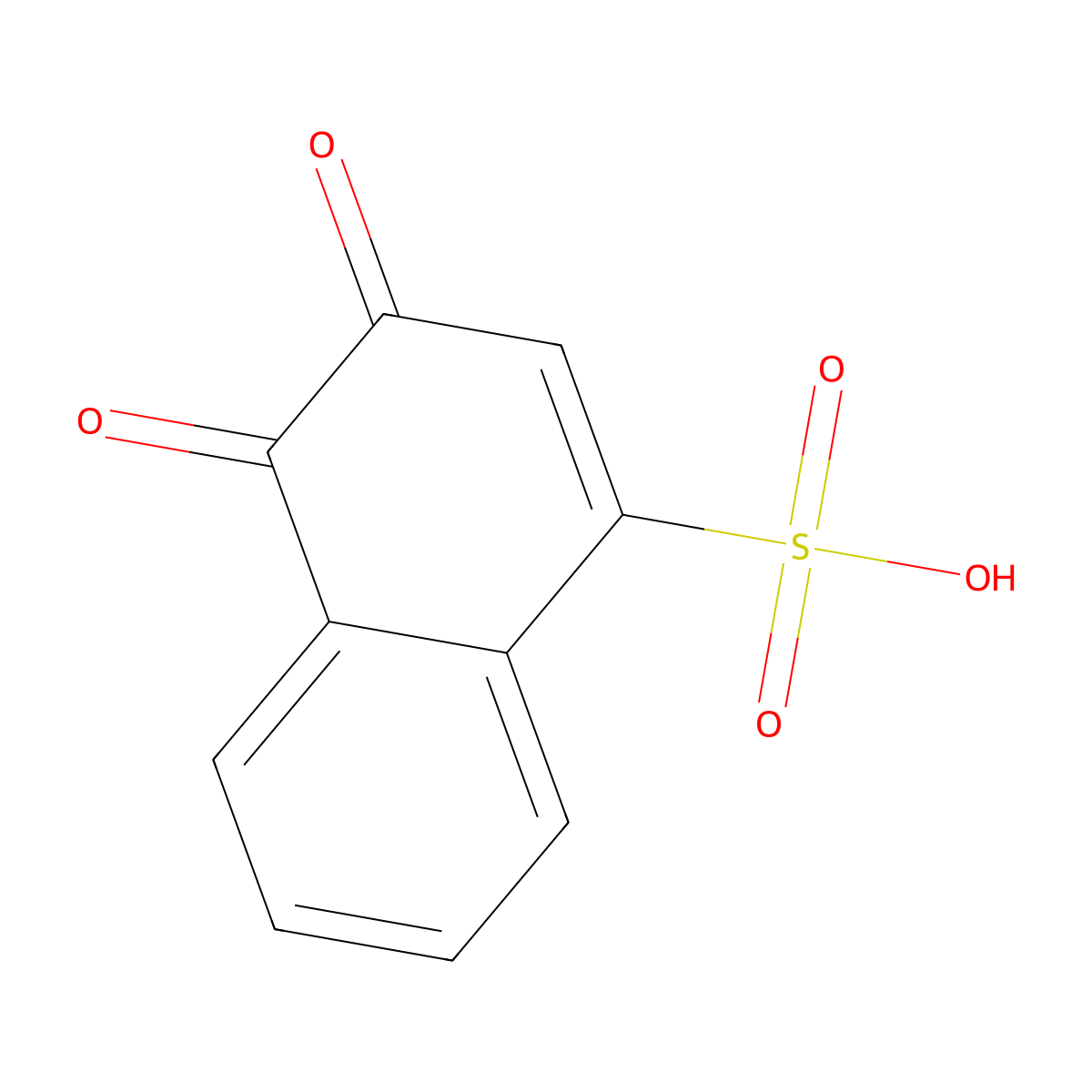 1,2-Naphthoquinone-4-sulfonic acid molecular structure, CAS 2066-93-5