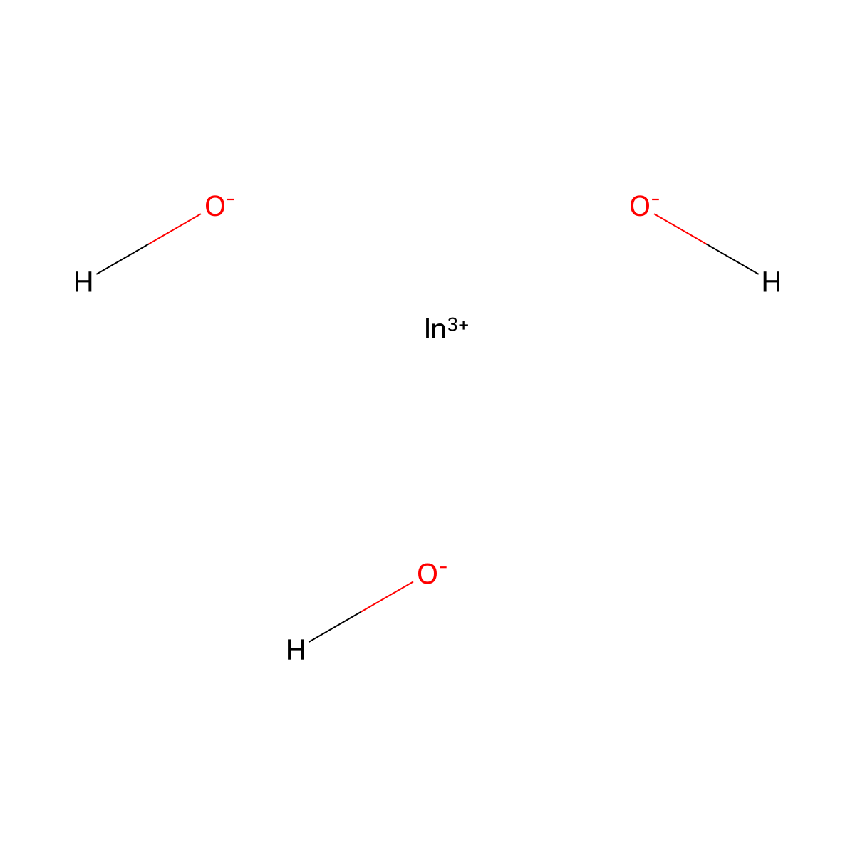 Indium hydroxide molecular structure, CAS 20661-21-6