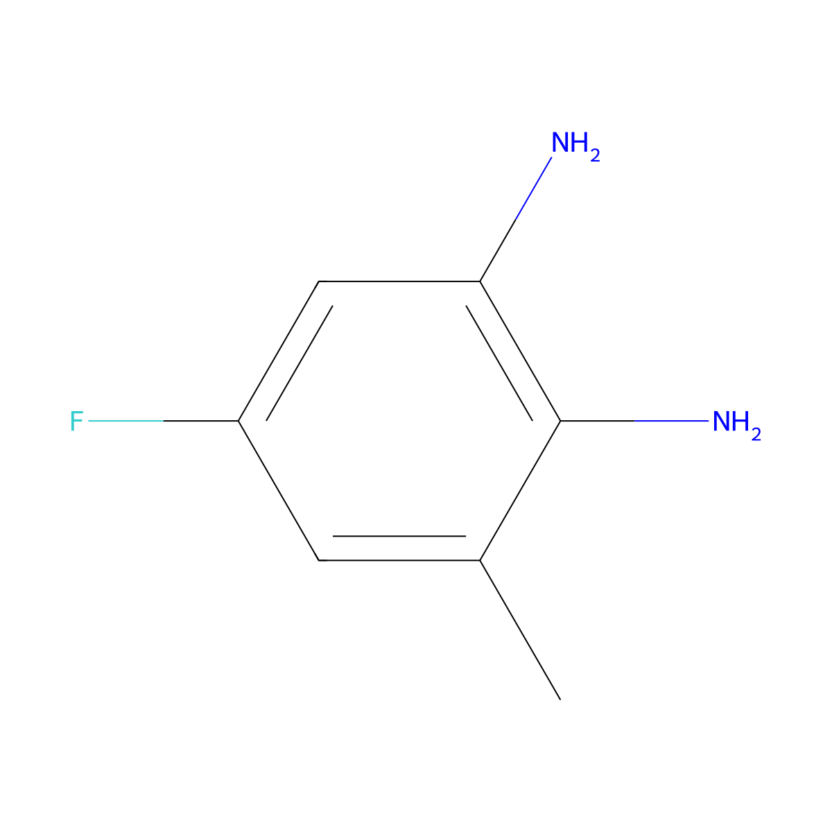 5-Fluoro-3-methylbenzene-1,2-diamine molecular structure, CAS 206647-96-3