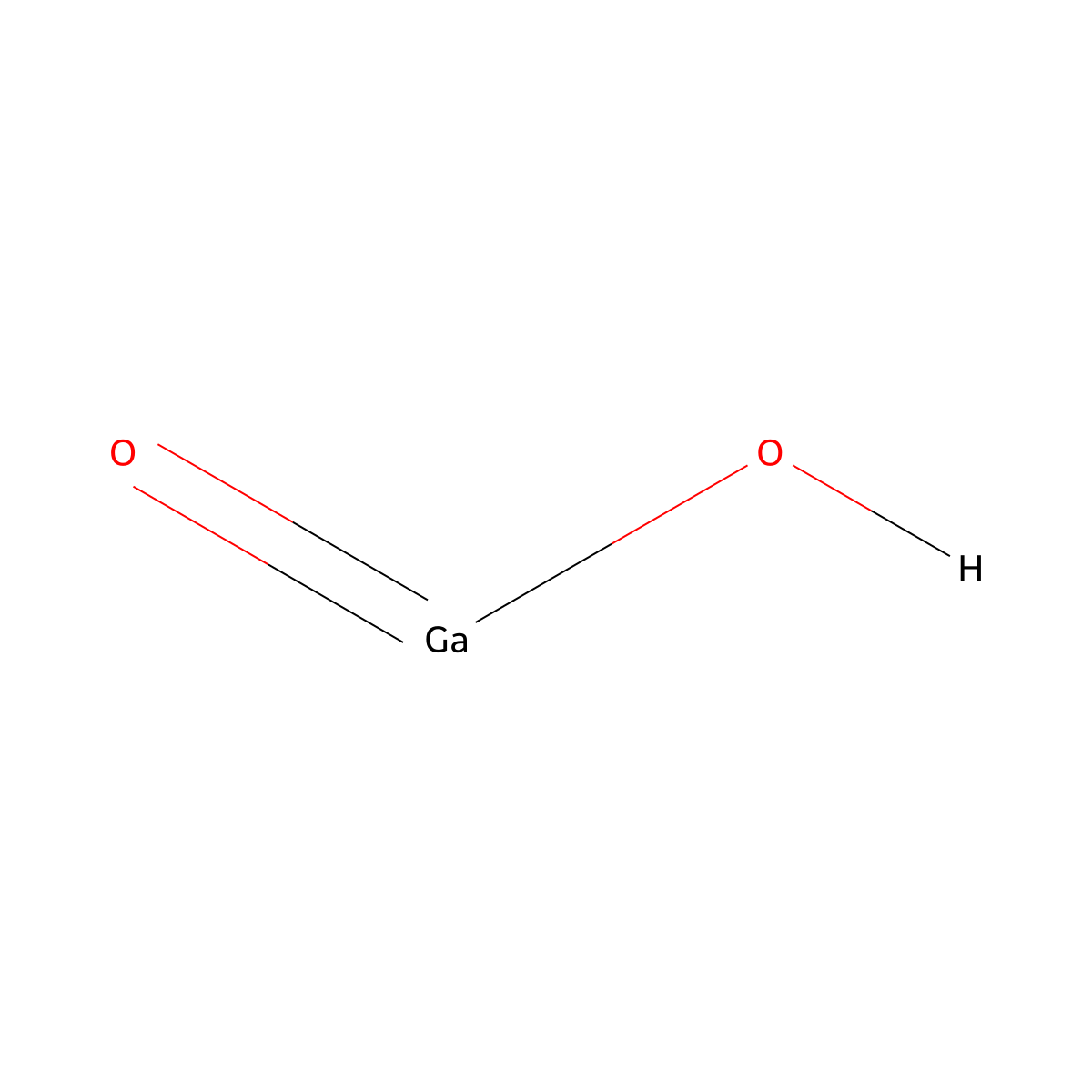 Gallium hydroxide oxide (Ga(OH)O) molecular structure, CAS 20665-52-5