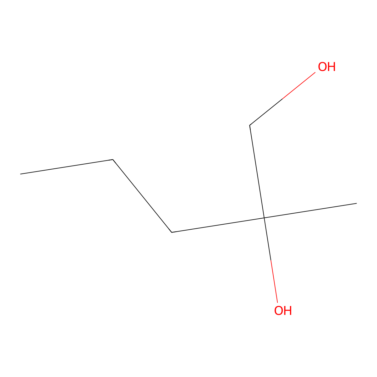 2-Methyl-1,2-pentanediol molecular structure, CAS 20667-05-4
