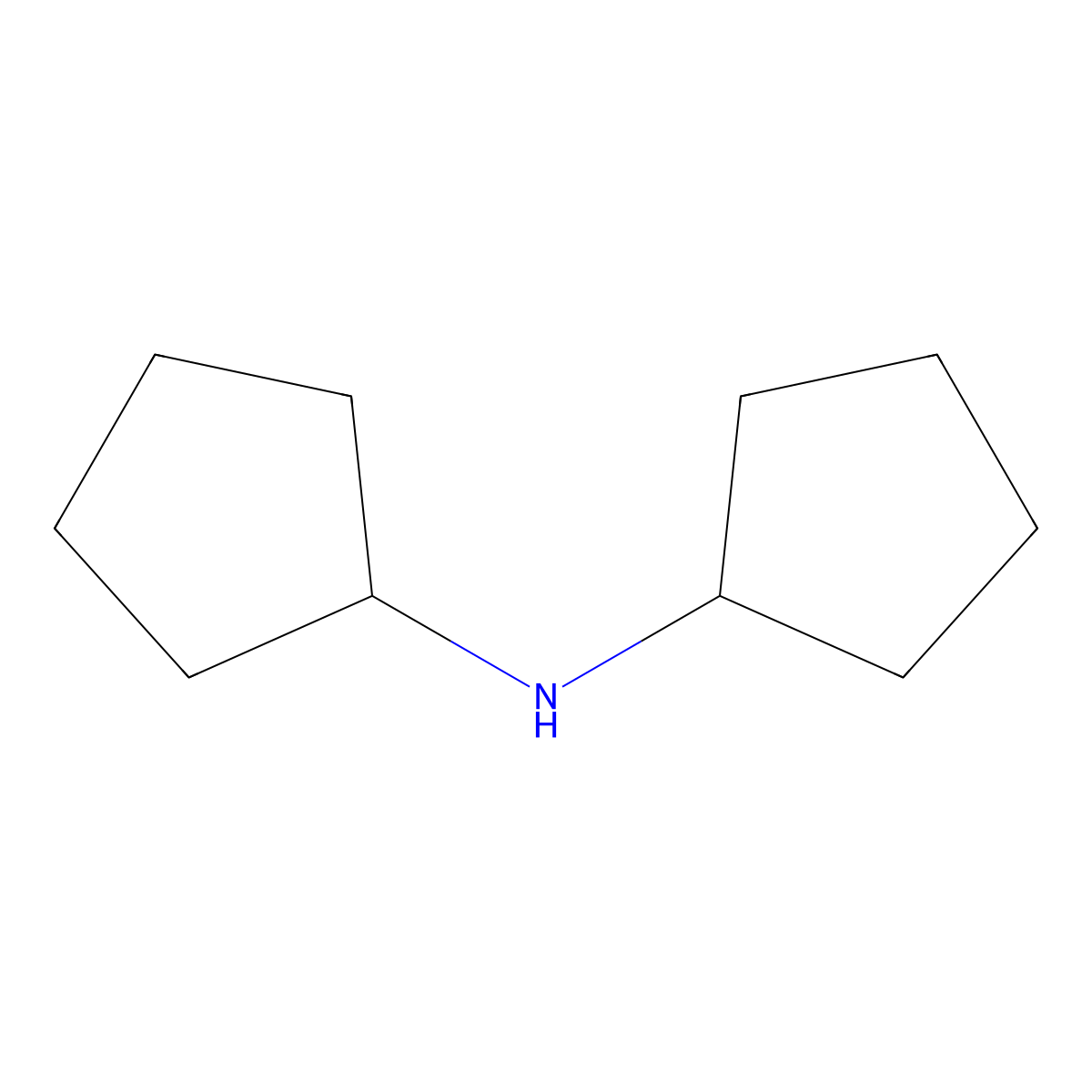 Dicyclopentylamine molecular structure, CAS 20667-16-7