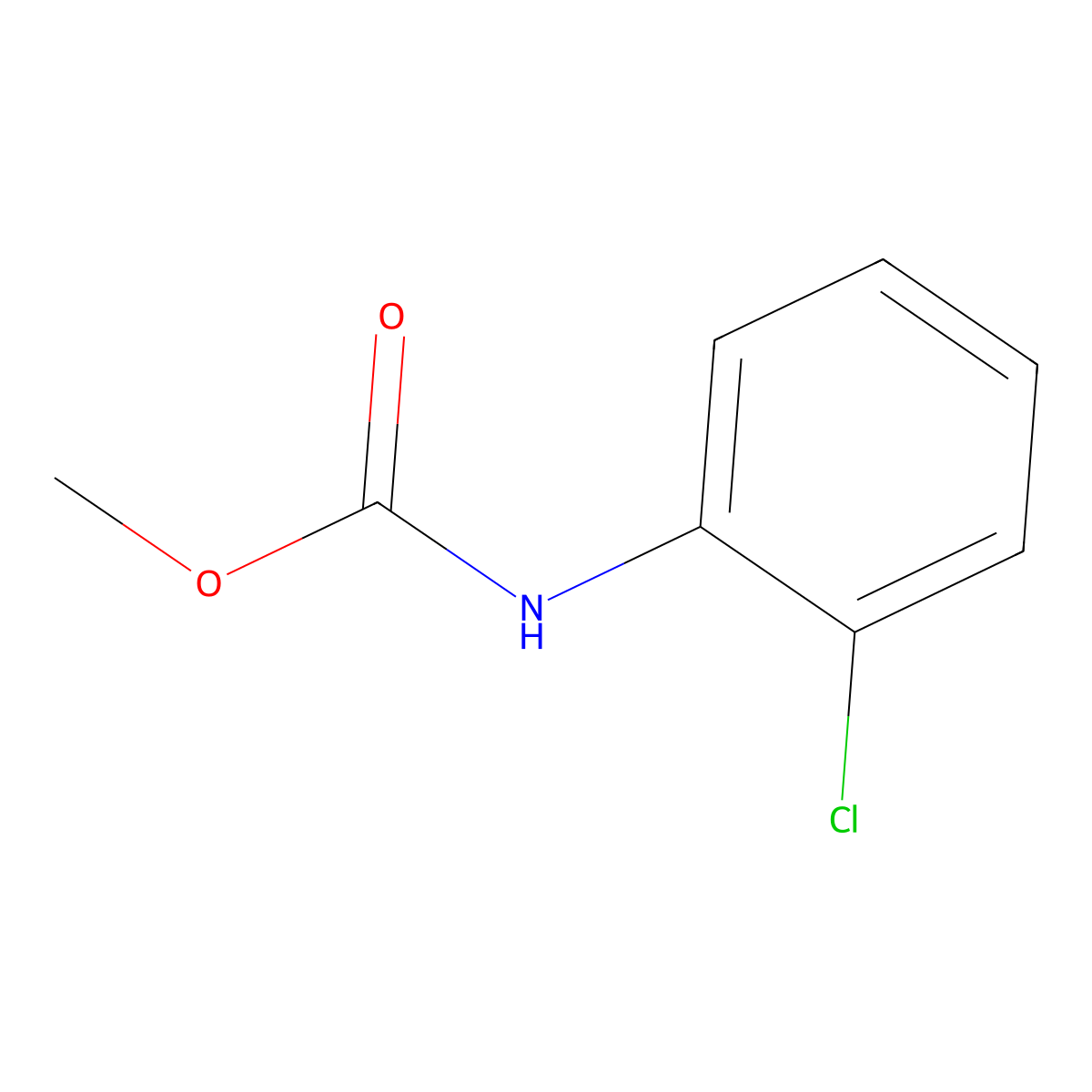Carbanilic acid, o-chloro-, methyl ester molecular structure, CAS 20668-13-7
