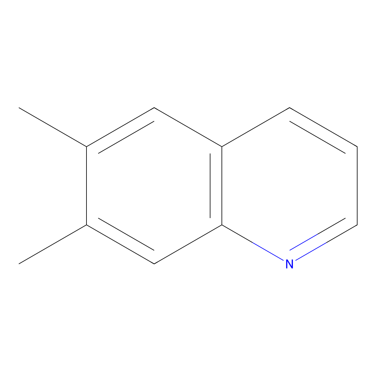 6,7-Dimethylquinoline molecular structure, CAS 20668-33-1