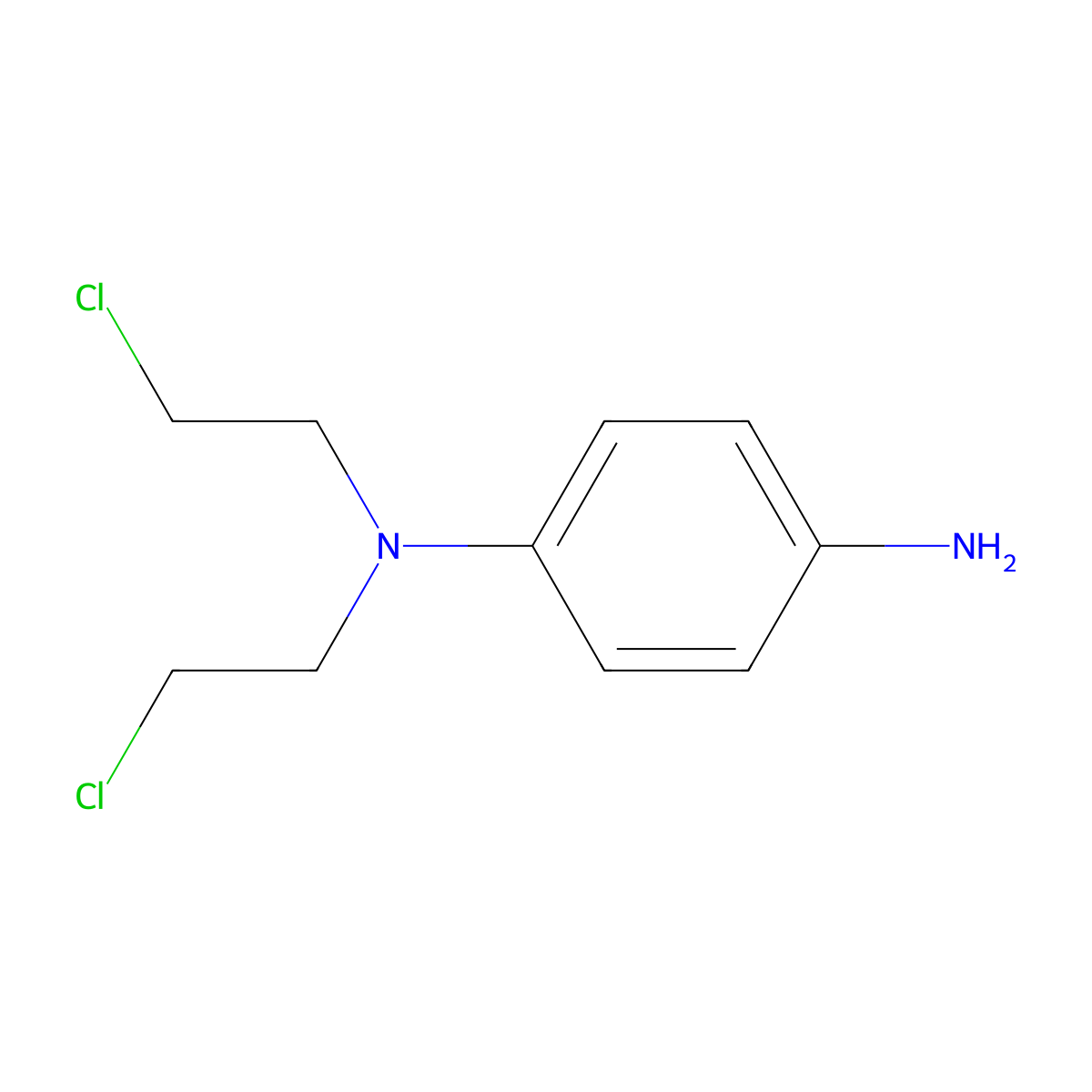 N1,N1-Bis(2-chloroethyl)-1,4-benzenediamine molecular structure, CAS 2067-58-5