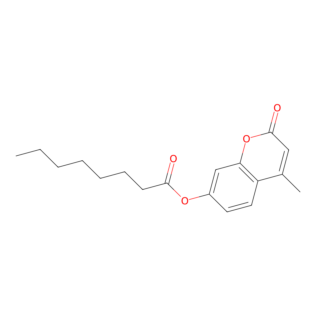 4-Methylumbelliferyl caprylate molecular structure, CAS 20671-66-3