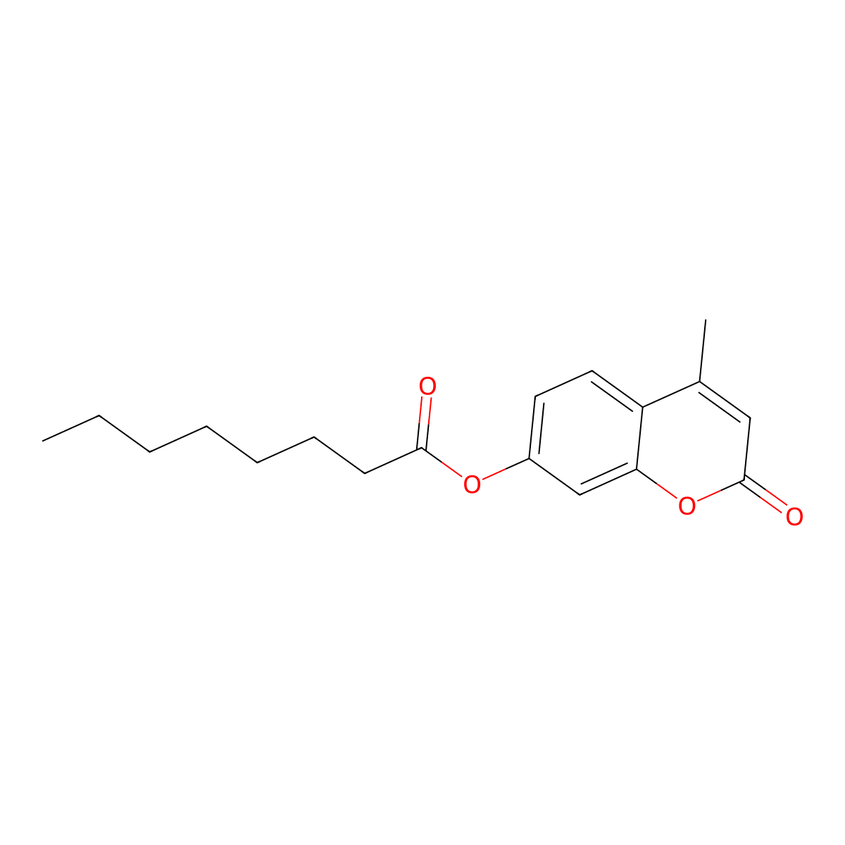 4-Methylumbelliferyl caprylate molecular structure, CAS 20671-66-3