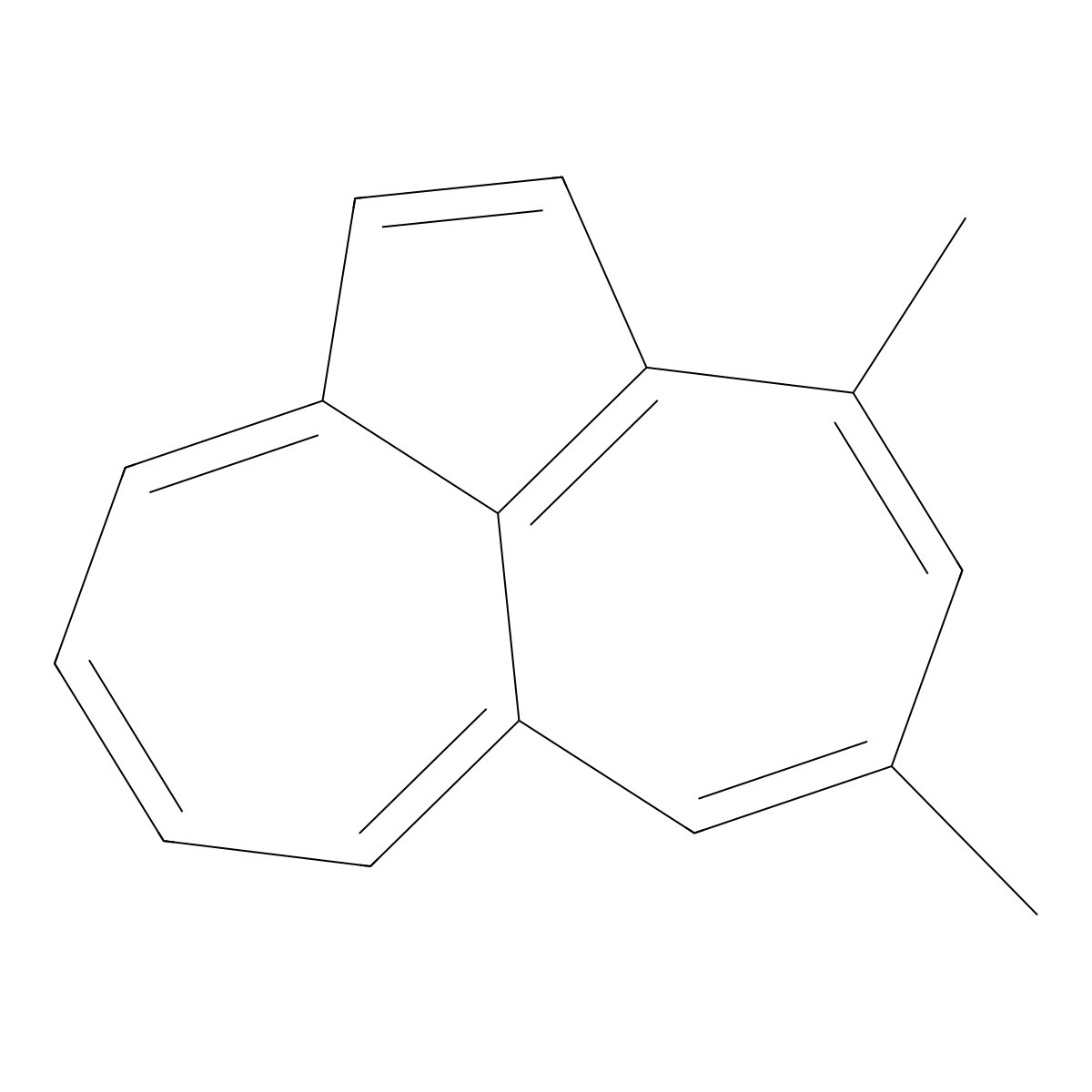 Cyclopenta(ef)heptalene, 3,5-dimethyl- molecular structure, CAS 20672-23-5