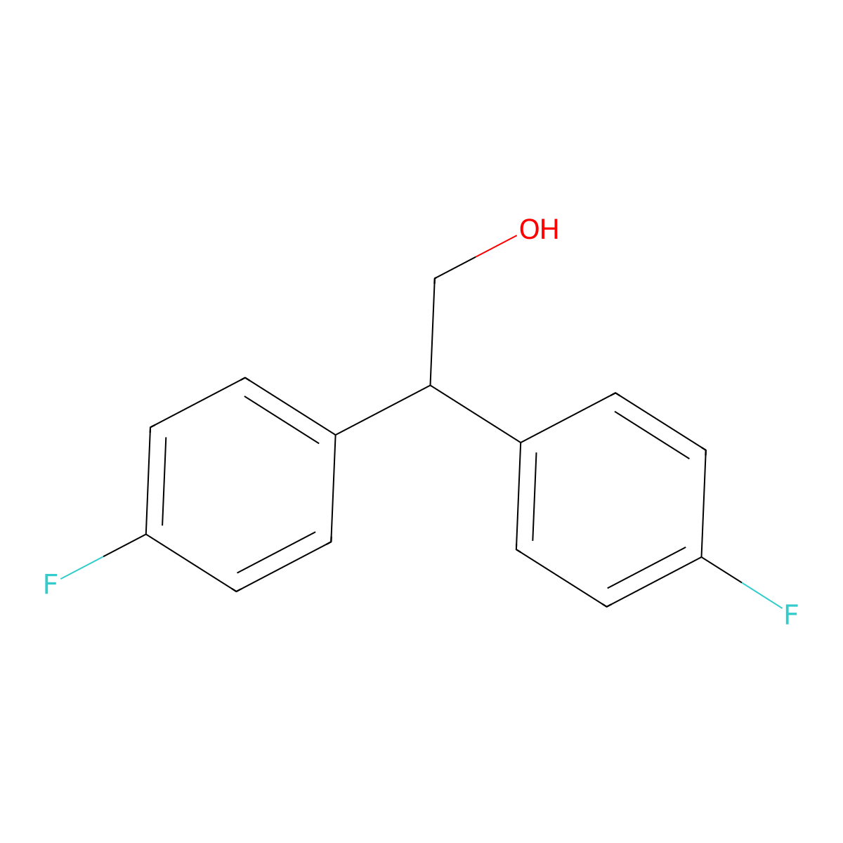 2,2-Bis(4-fluorophenyl)ethan-1-OL molecular structure, CAS 2067280-91-3