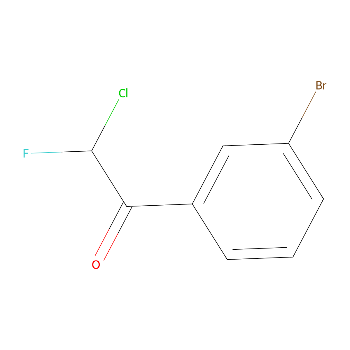 1-(3-Bromophenyl)-2-chloro-2-fluoroethanone molecular structure, CAS 2067334-06-7