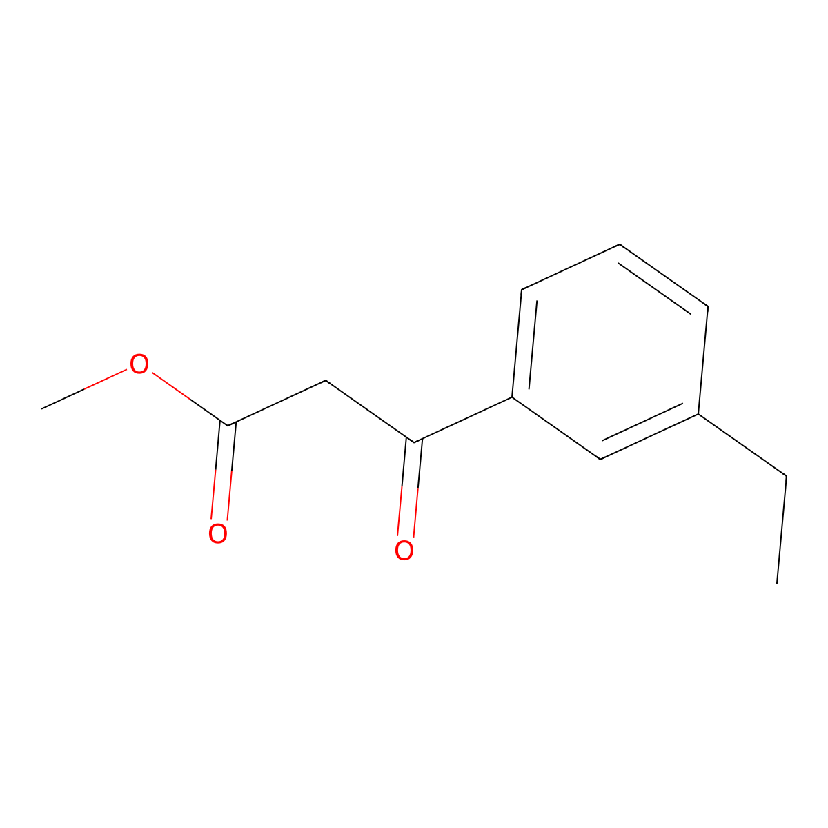 Methyl 3-(3-ethylphenyl)-3-oxopropanoate molecular structure, CAS 2067370-39-0