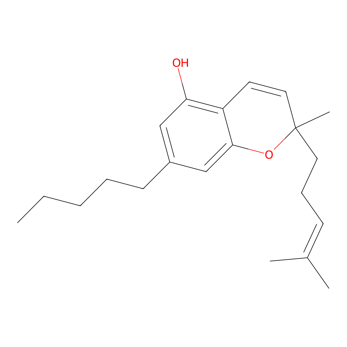 (+-)-Cannabichromene molecular structure, CAS 20675-51-8
