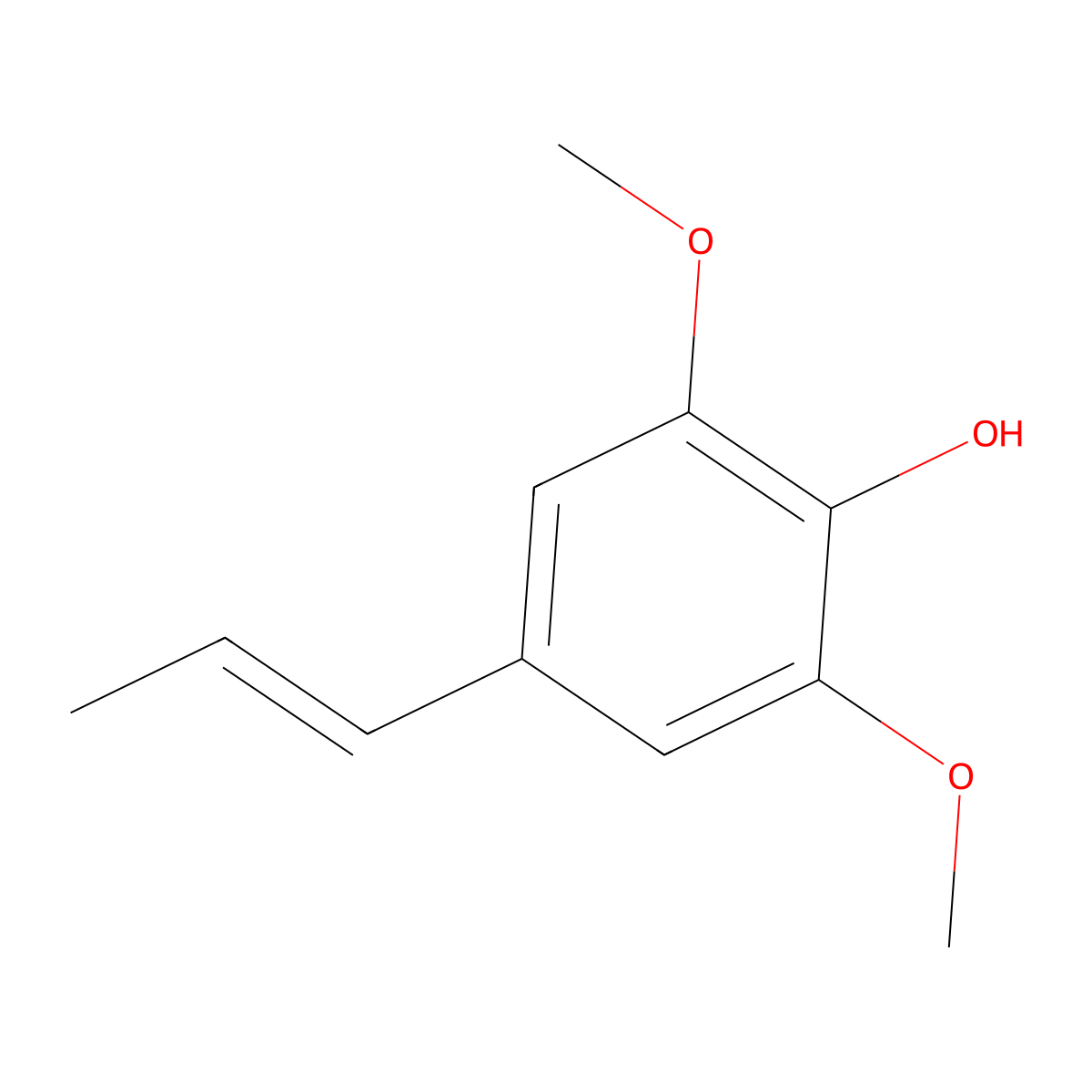 2,6-Dimethoxy-4-propenylphenol,(E)- molecular structure, CAS 20675-95-0