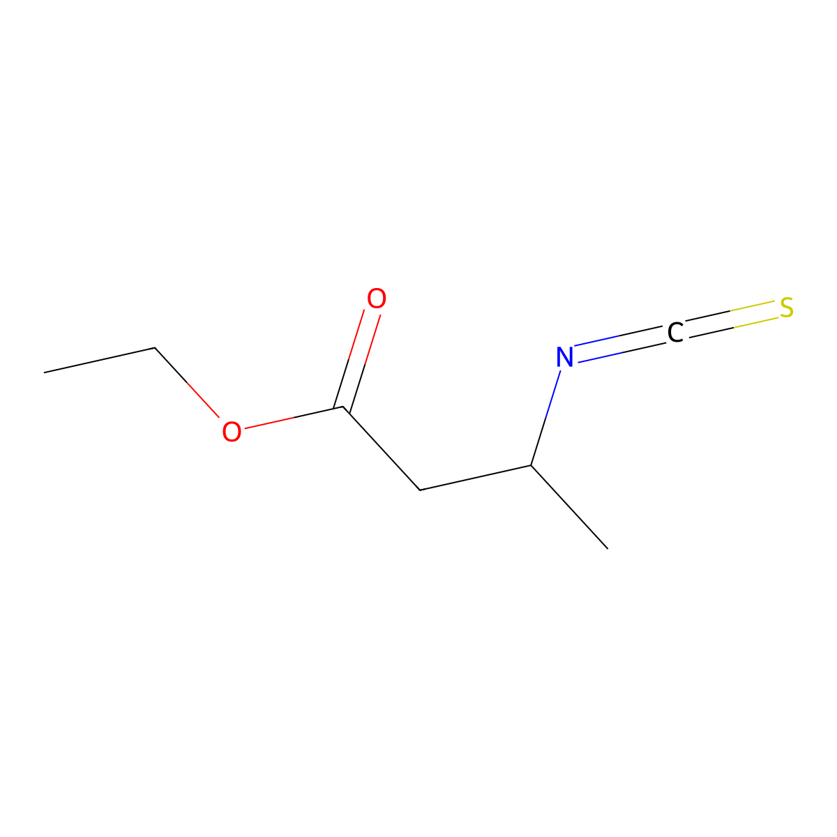 Ethyl 3-isothiocyanatobutanoate molecular structure, CAS 206750-29-0