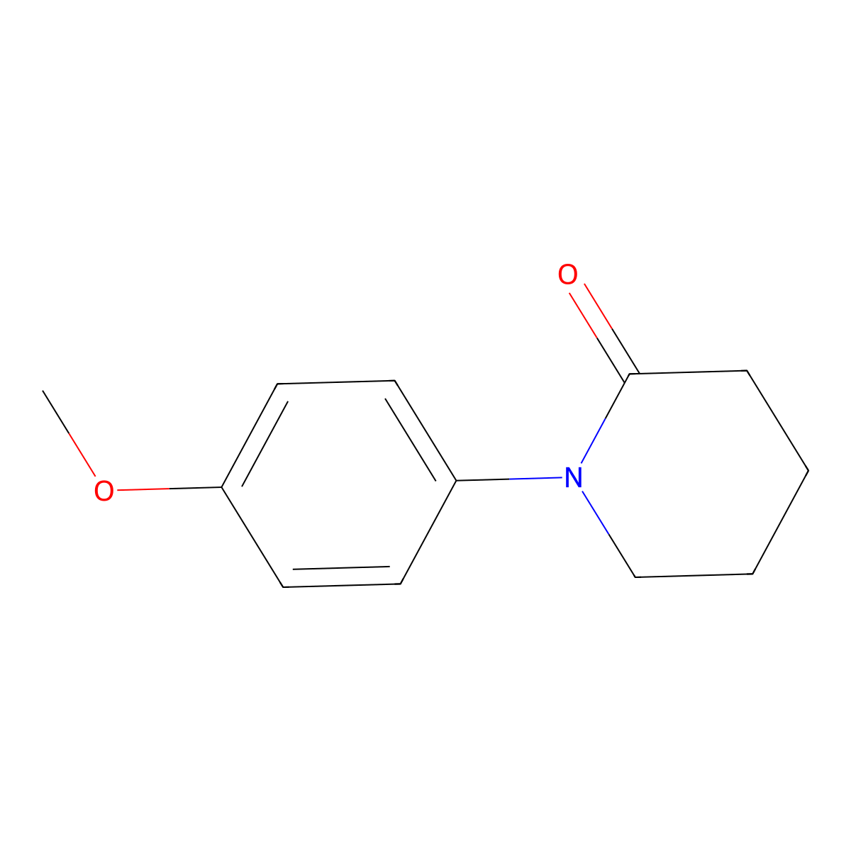 1-(4-Methoxyphenyl)piperidin-2-one molecular structure, CAS 206753-46-0