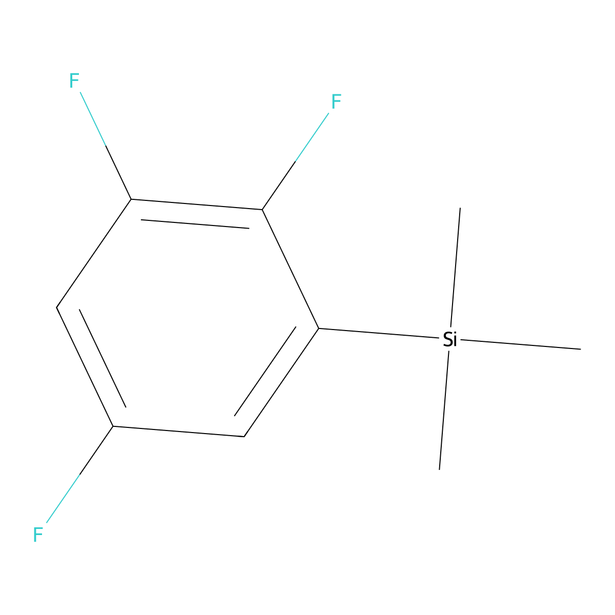 Trimethyl(2,3,5-trifluorophenyl)silane molecular structure, CAS 206757-24-6