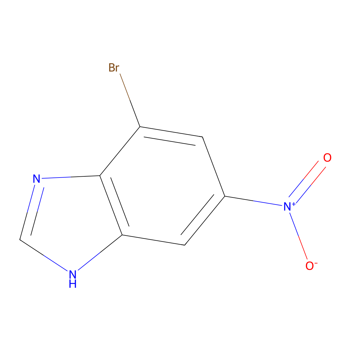 7-Bromo-5-nitro-1H-benzimidazole molecular structure, CAS 206759-50-4