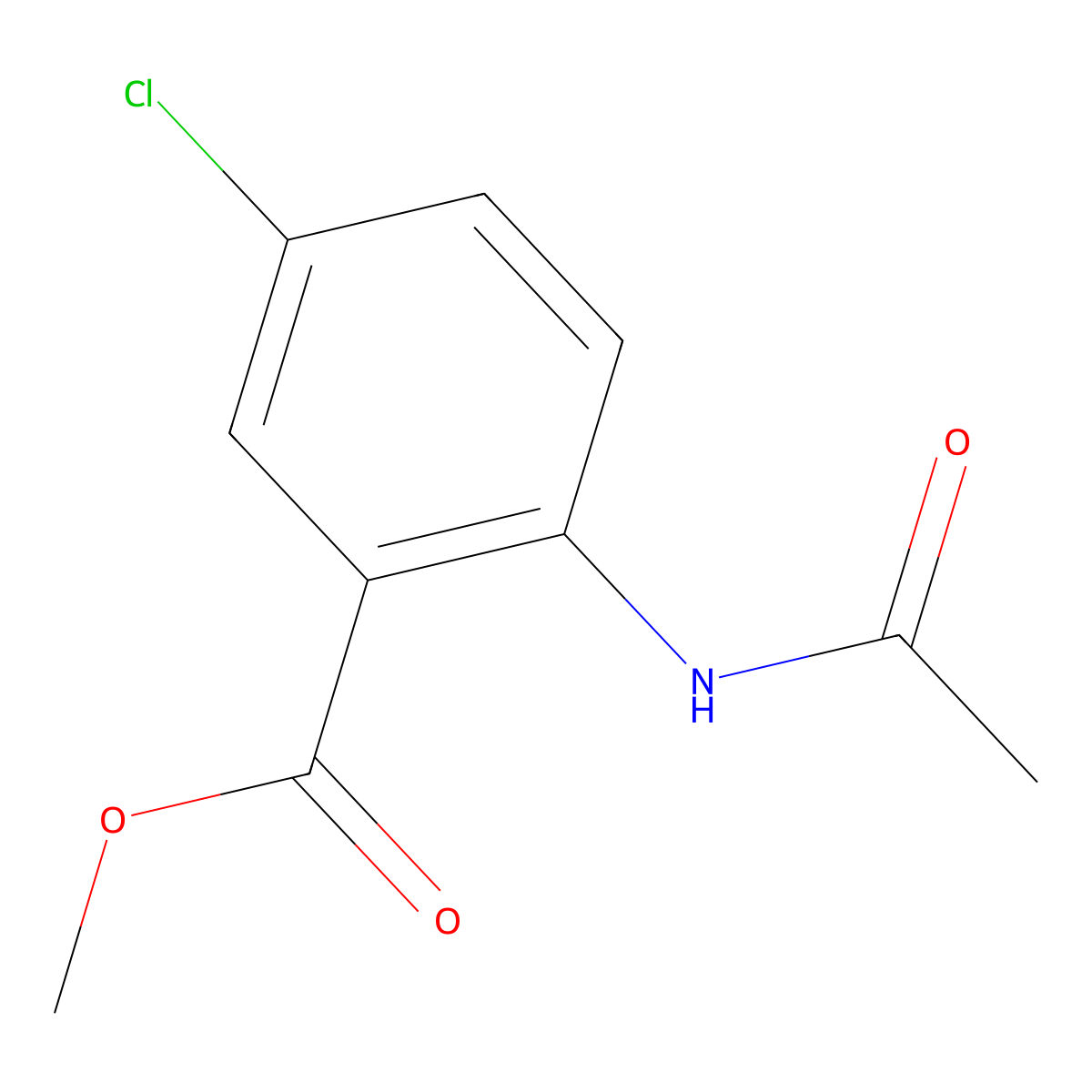 2-Acetamido-5-chlorobenzoic Acid Methyl Ester molecular structure, CAS 20676-54-4