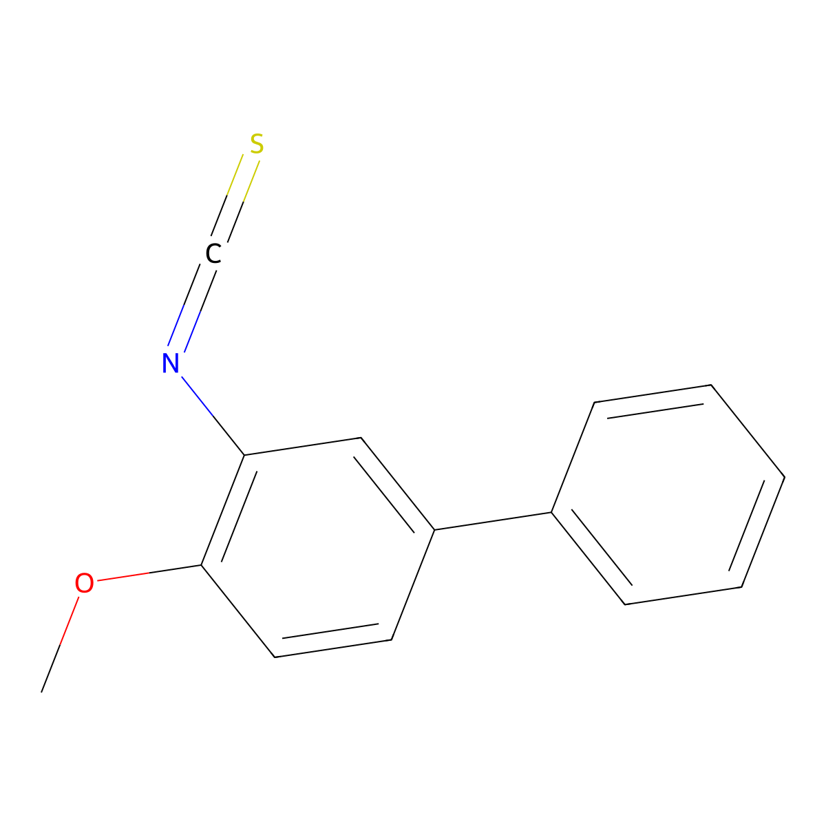 3-Isothiocyanato-4-methoxy-1,1'-biphenyl molecular structure, CAS 206761-68-4