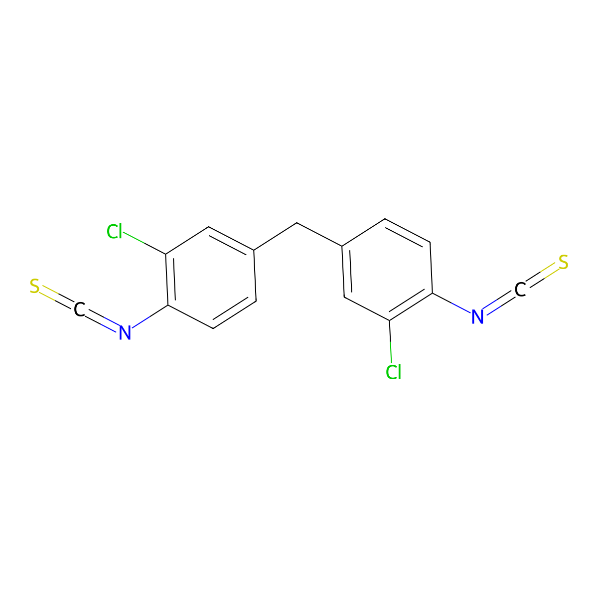 4,4'-Methylenebis(2-chlorophenyl)diisothiocyanate molecular structure, CAS 206761-69-5