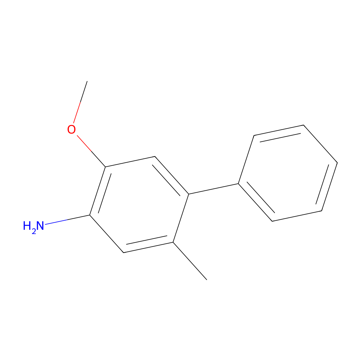 5-Methyl-4-phenyl-o-anisidine molecular structure, CAS 206761-76-4