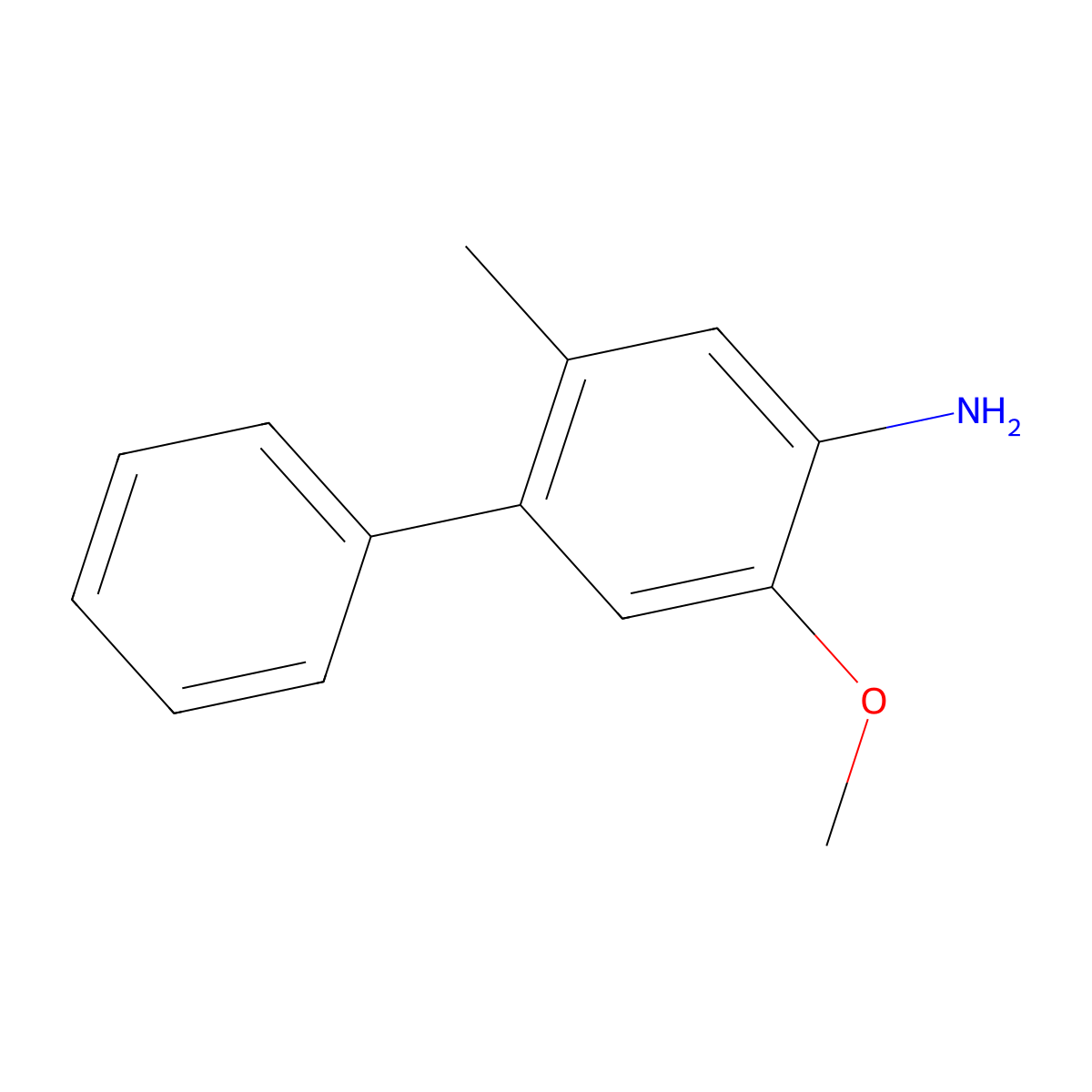 5-Methyl-4-phenyl-o-anisidine molecular structure, CAS 206761-76-4